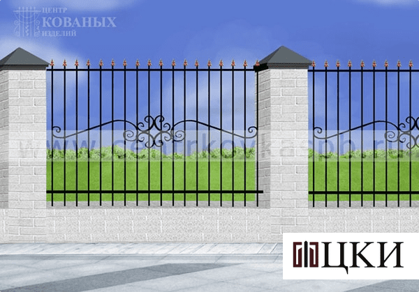 Забор для частного дома 'Гатчина' фото